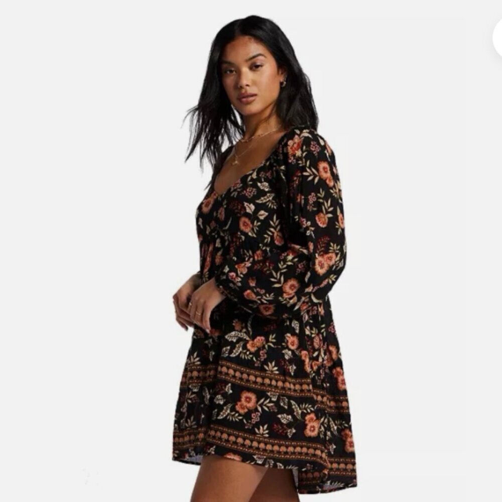 Billabong Lost Days Moon Dress Black Multi Size Small - Picture 5 of 12